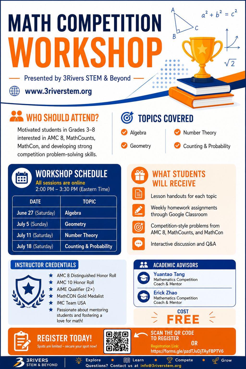 Math Competition Workshop Flyer